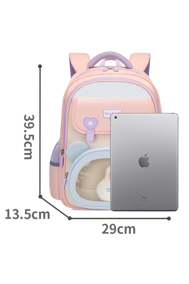SUN EIGHT Premium 15.5-inch Light Weight School Backpack Water Resistant Polyester Kid’s Daypack for Girls, SE22260, Pink - Image 5